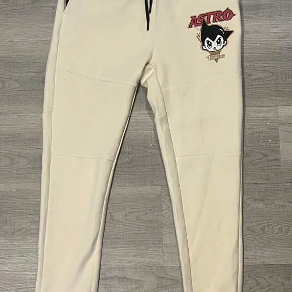 NEW Lot29 RARE Astroboy graphic anime embroidered joggers sweatpants MENS SIZE M